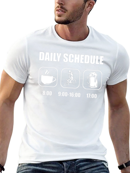 Daily Schedule Cycling T-Shirt - Coffee Bike Beer