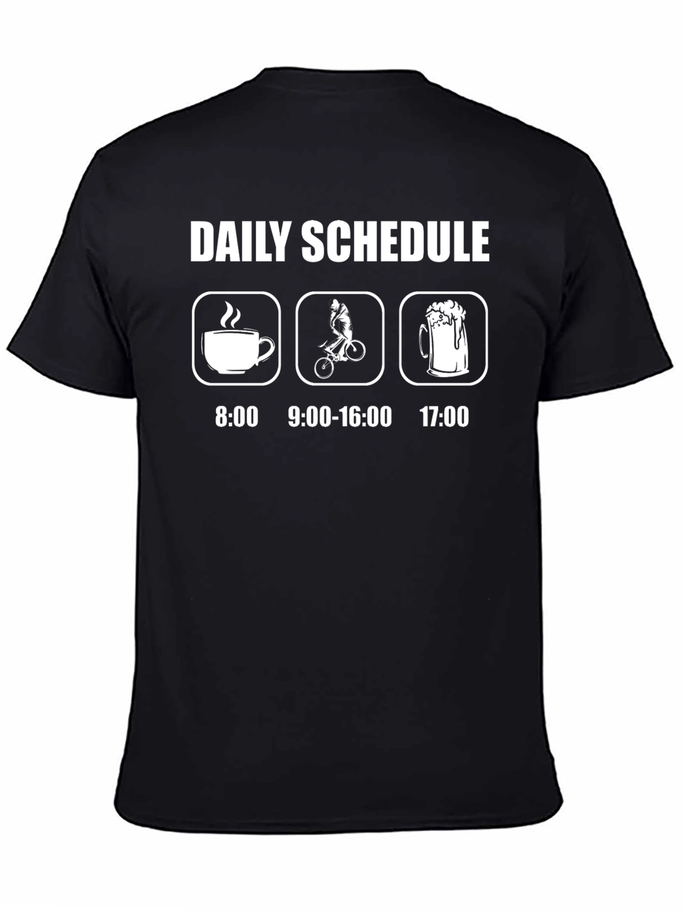 Daily Schedule Cycling T-Shirt - Coffee Bike Beer