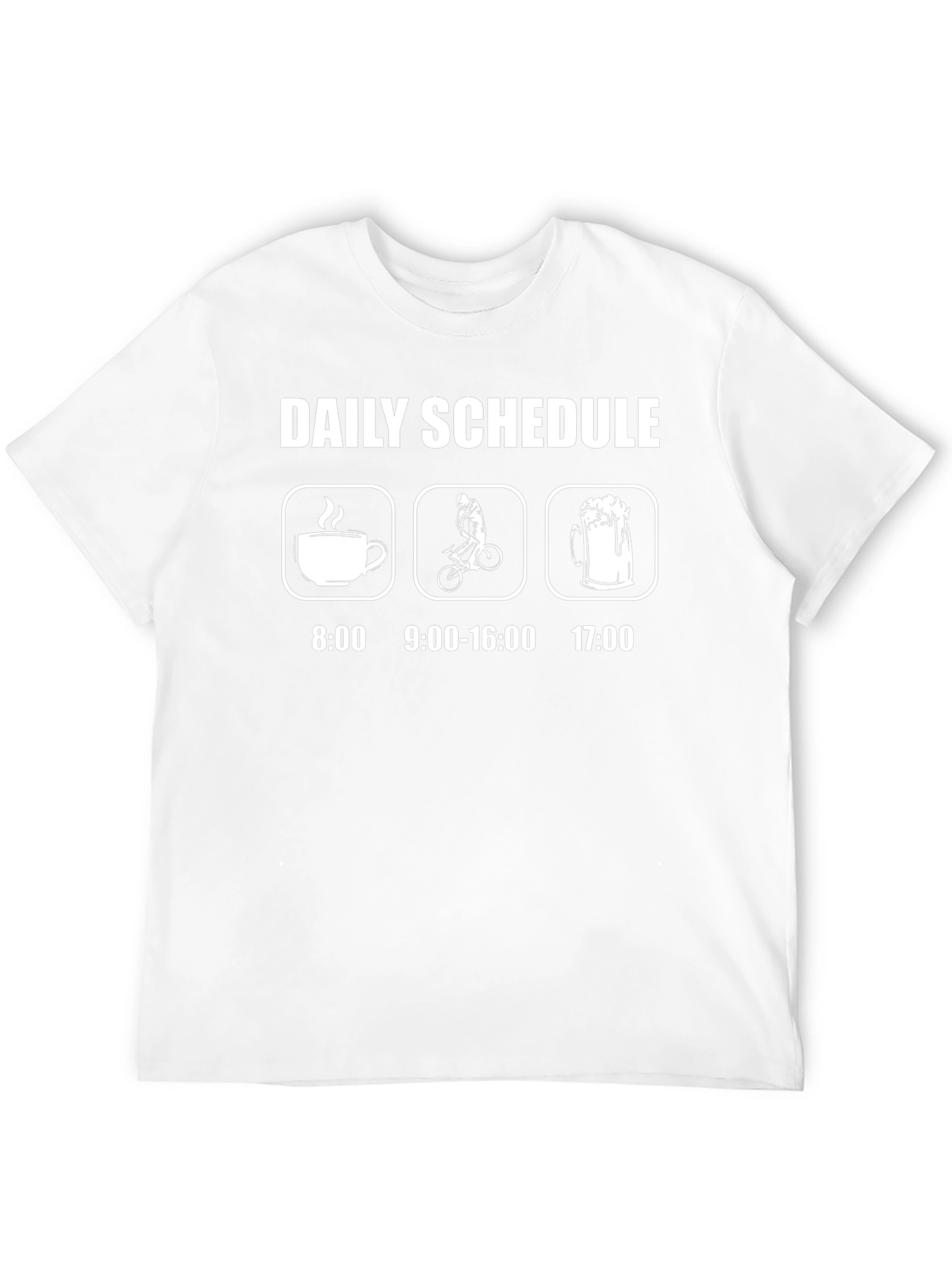 Daily Schedule Cycling T-Shirt - Coffee Bike Beer