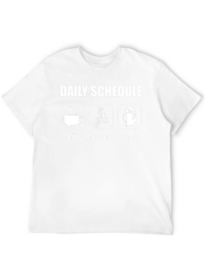 Daily Schedule Cycling T-Shirt - Coffee Bike Beer
