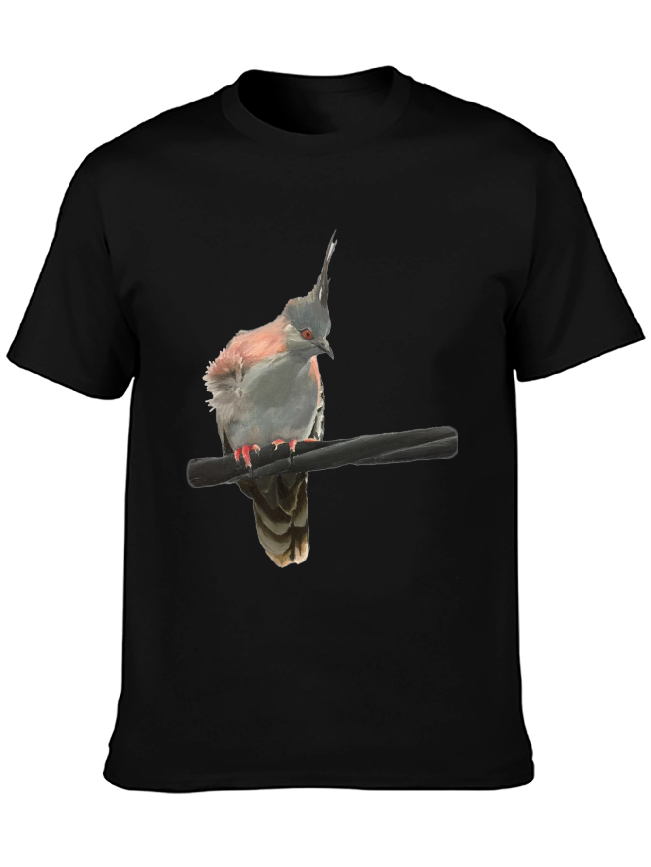 Bird Graphic Black T-Shirt