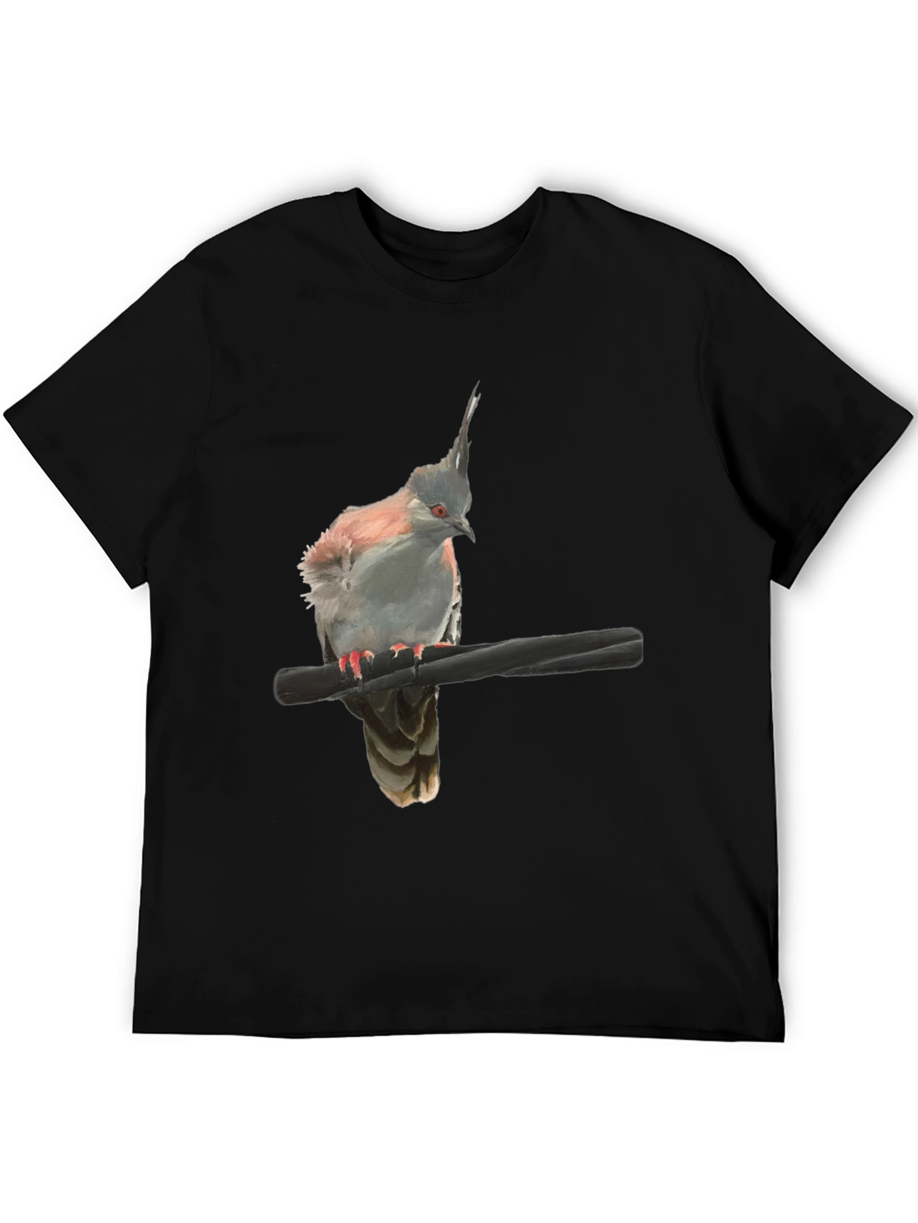 Bird Graphic Black T-Shirt