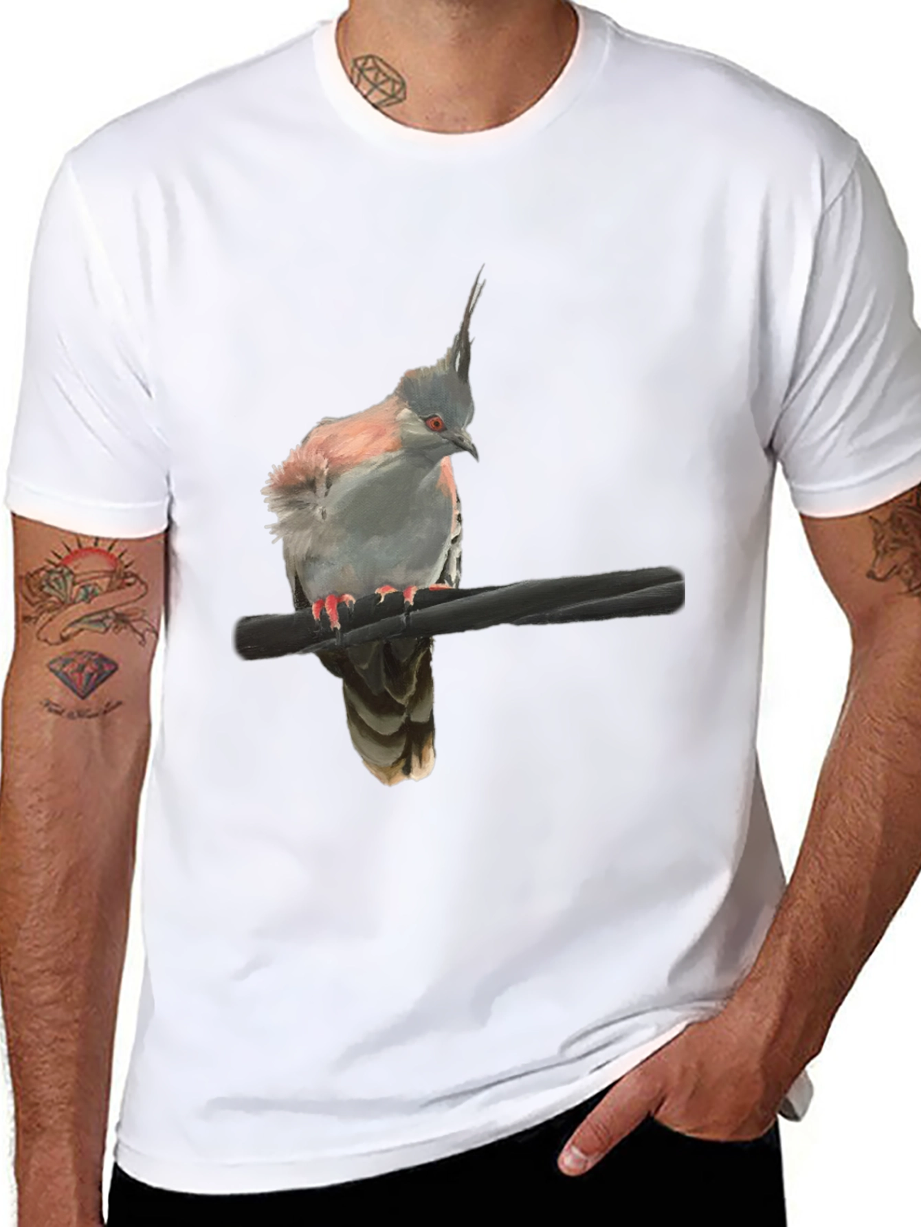 Bird Graphic Black T-Shirt