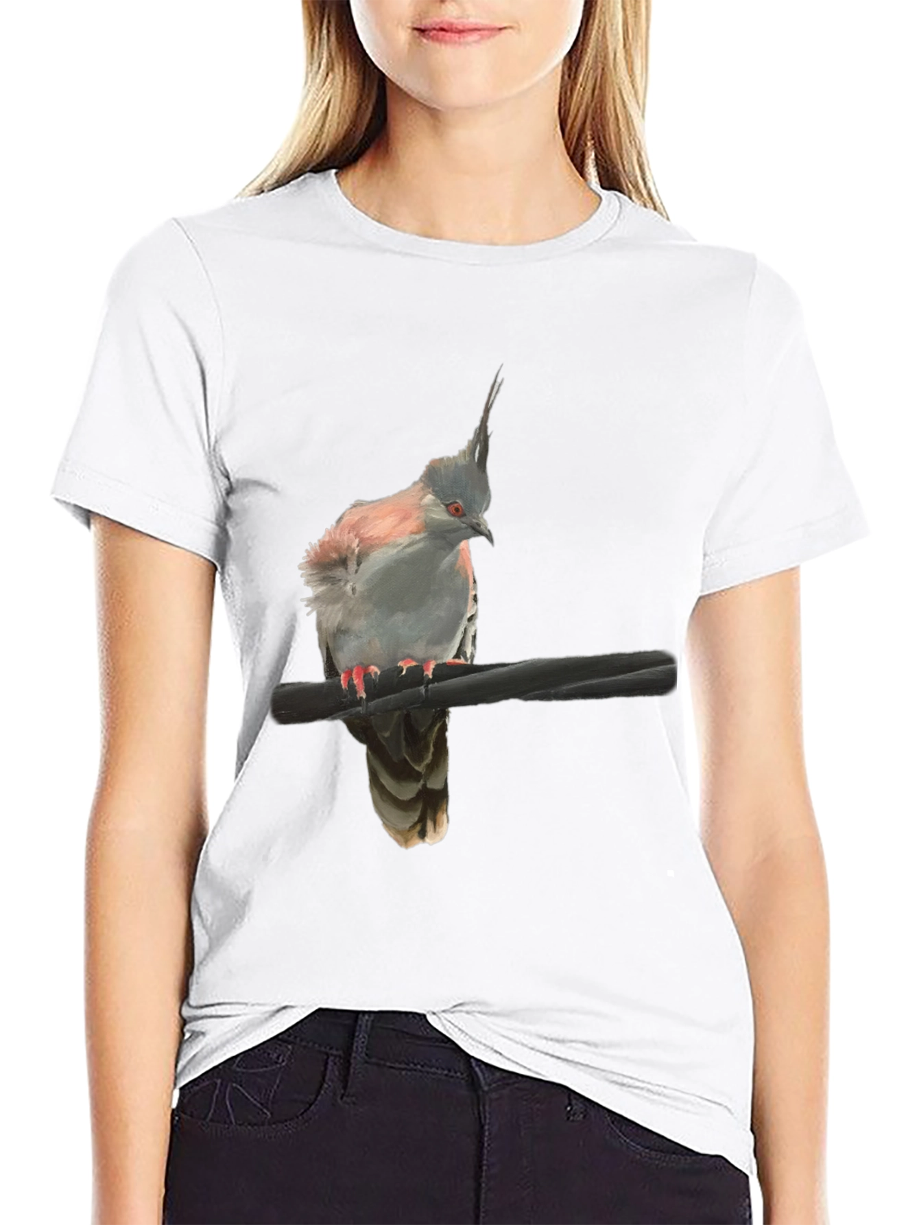 Bird Graphic Black T-Shirt