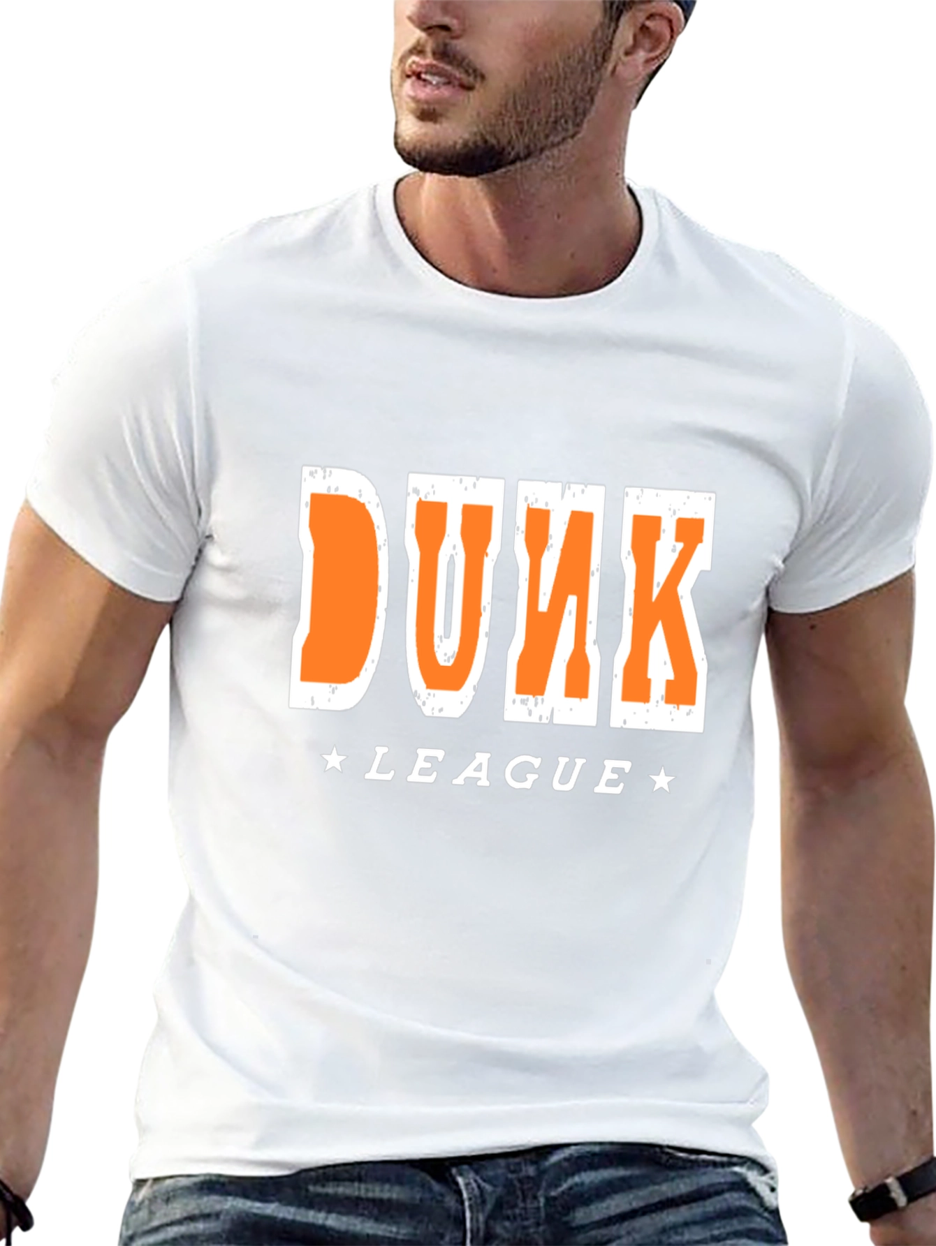 Dunk League Graphic T-Shirt - Black Cotton Tee