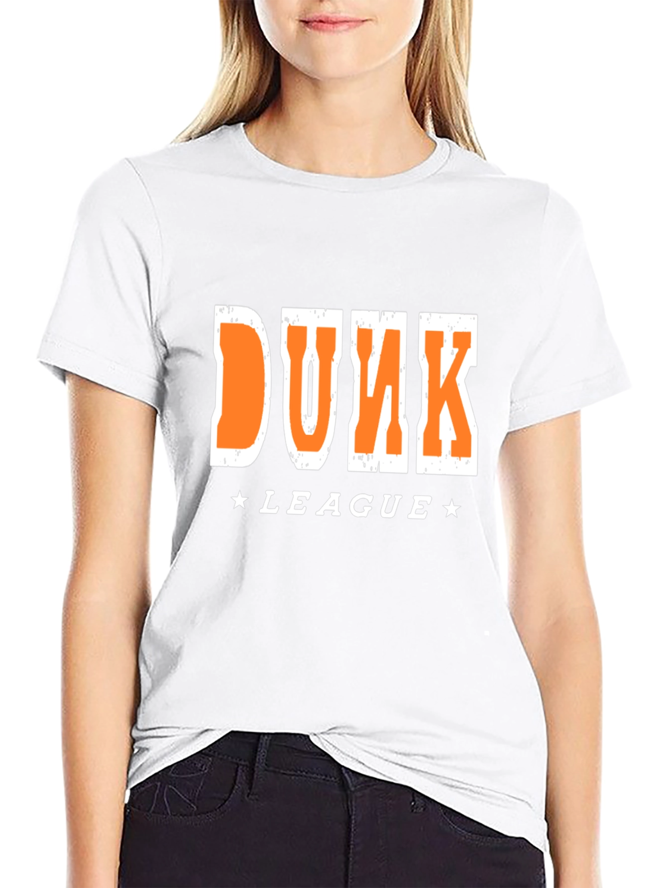 Dunk League Graphic T-Shirt - Black Cotton Tee
