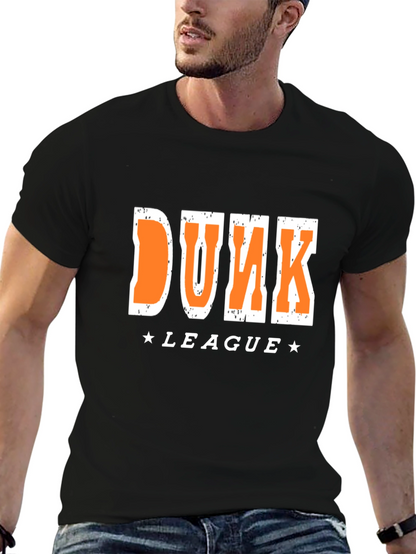 Dunk League Graphic T-Shirt - Black Cotton Tee