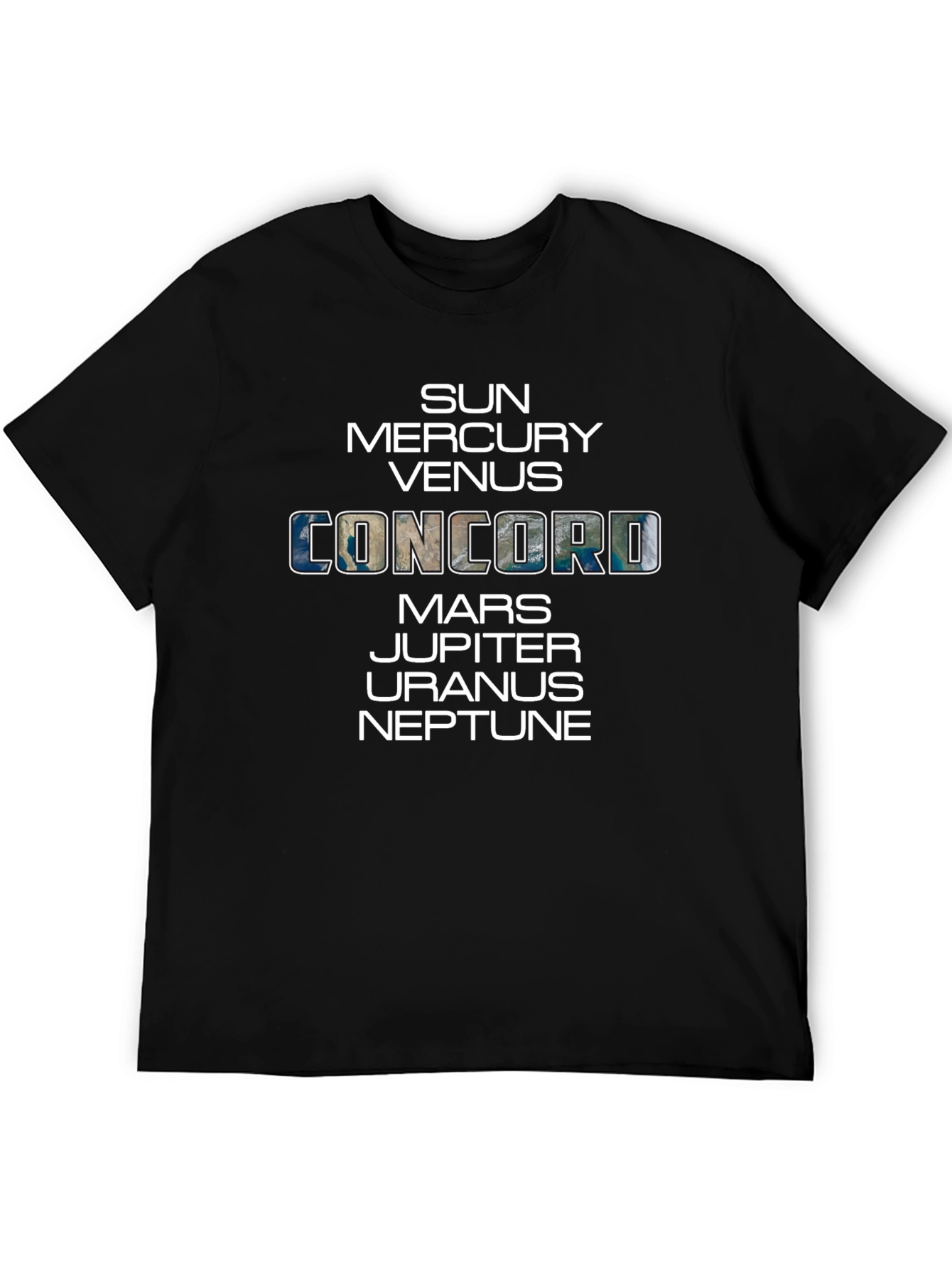 Solar System Planets Concord T-Shirt