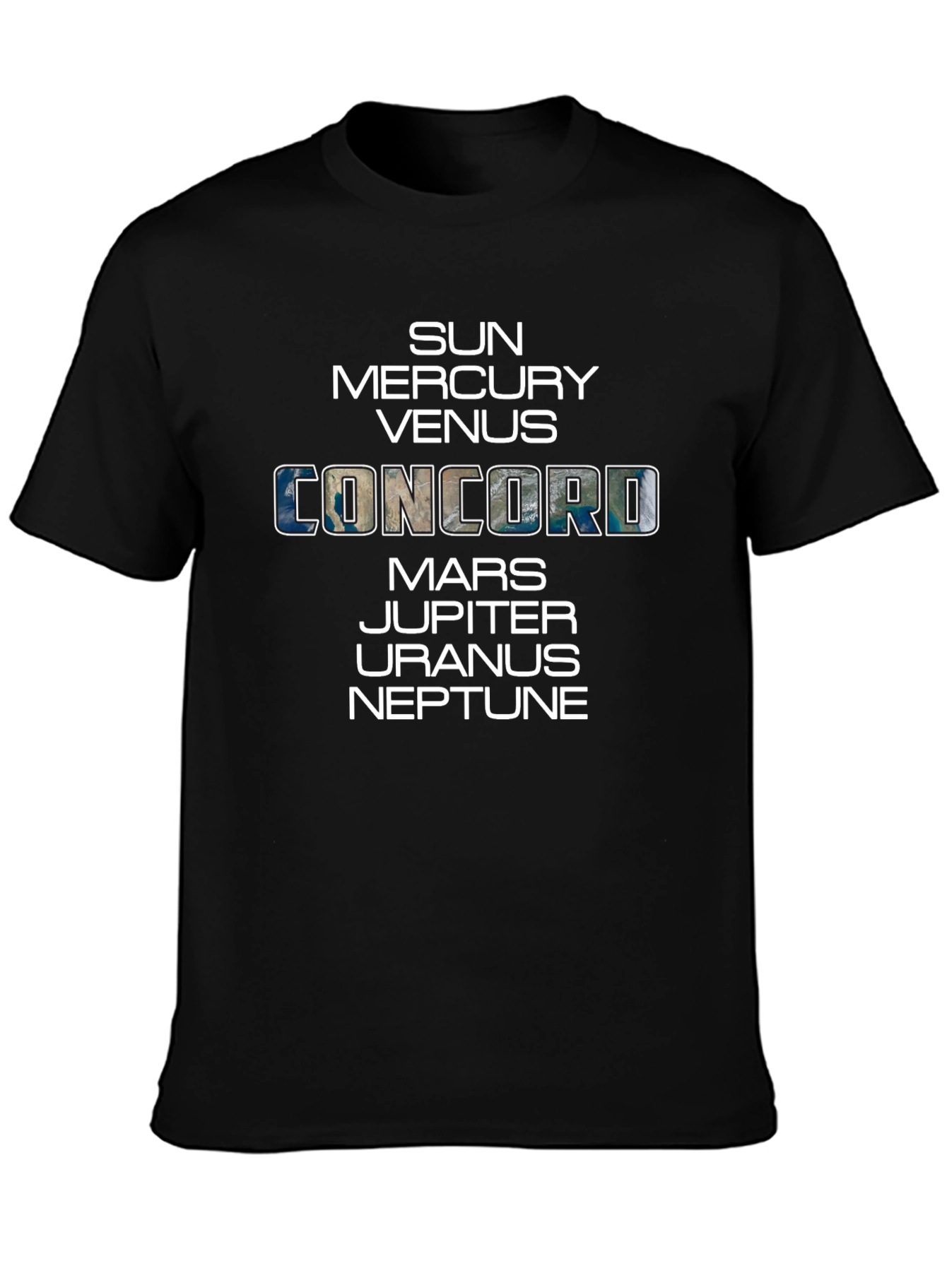 Solar System Planets Concord T-Shirt