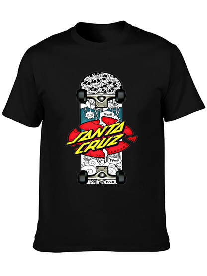Santa Cruz Skateboard Graphic Black T-Shirt