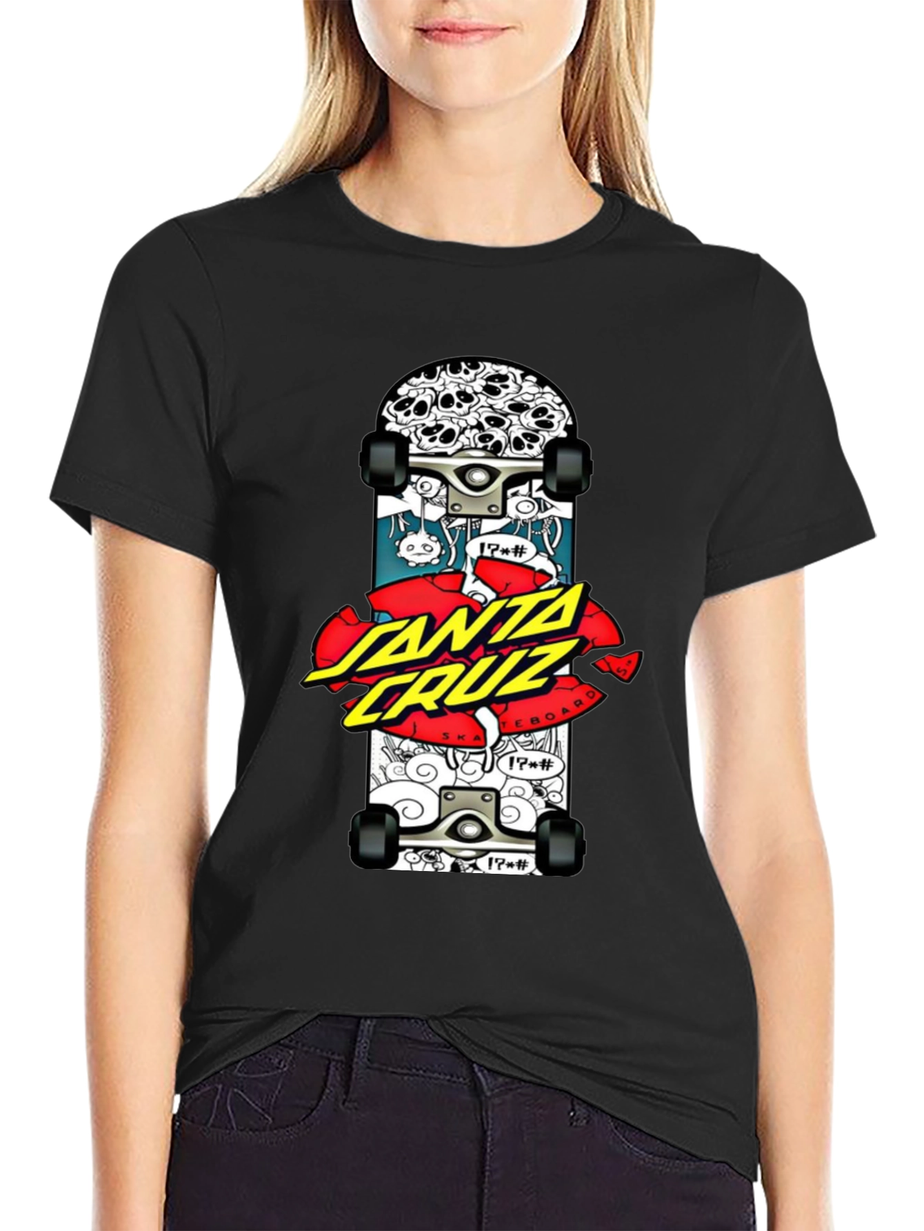 Santa Cruz Skateboard Graphic Black T-Shirt