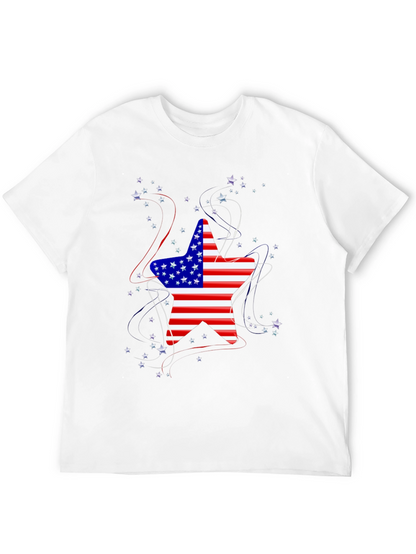 American Flag Star Graphic T-Shirt