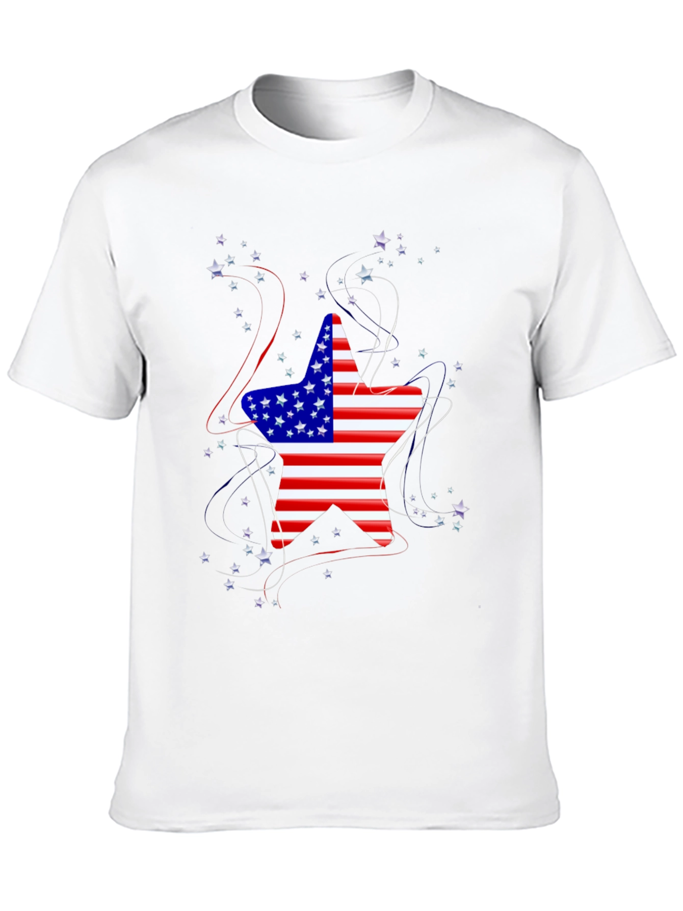 American Flag Star Graphic T-Shirt