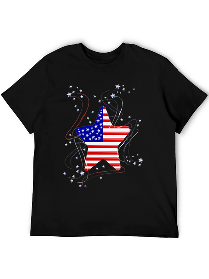 American Flag Star Graphic T-Shirt