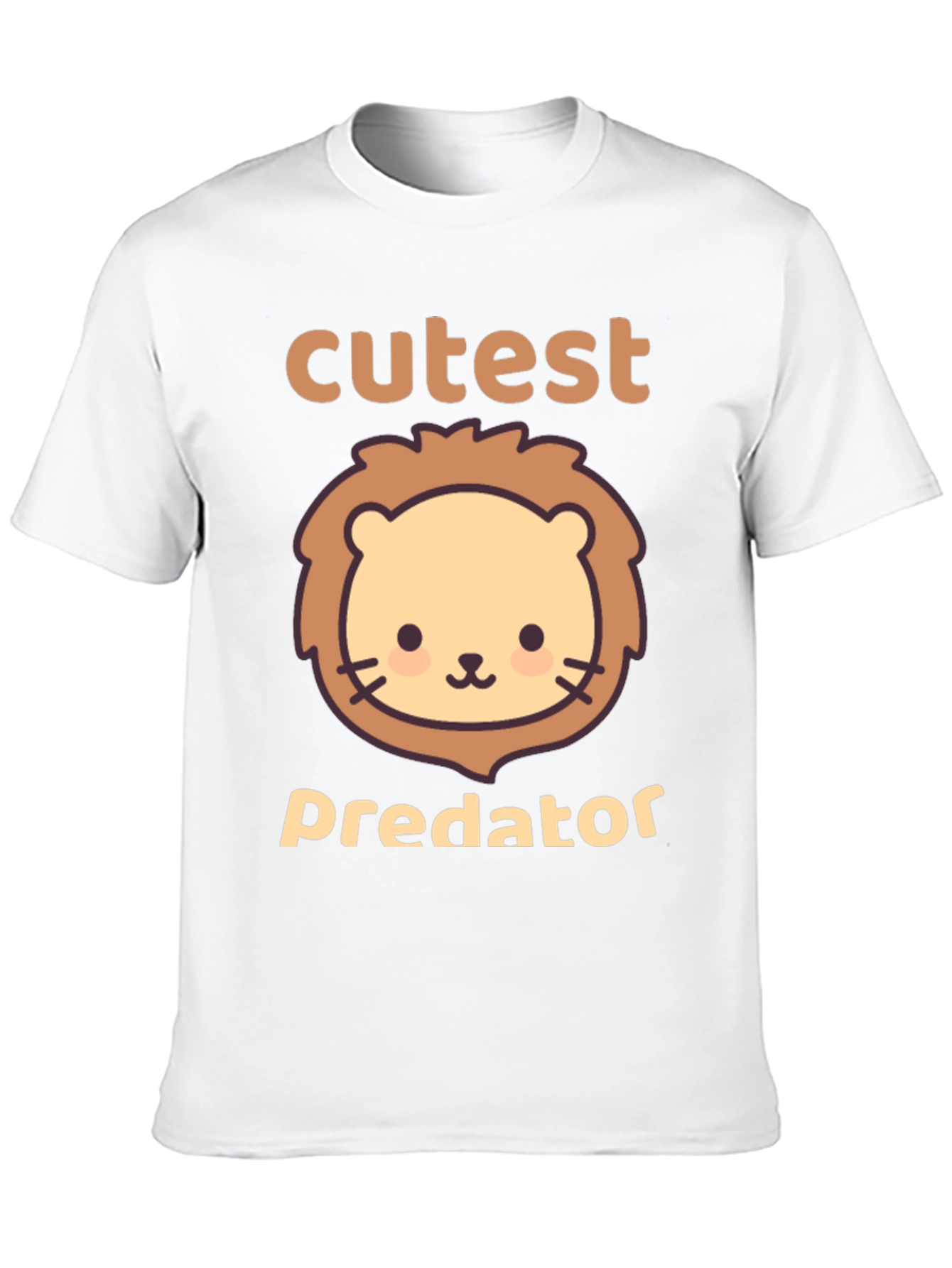 Cutest Predator Lion Graphic Tee - Black