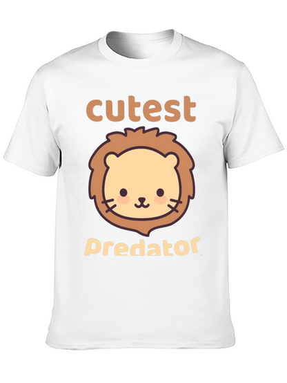 Cutest Predator Lion Graphic Tee - Black