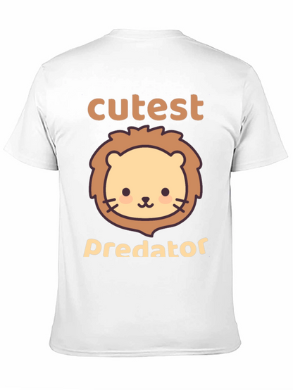 Cutest Predator Lion Graphic Tee - Black