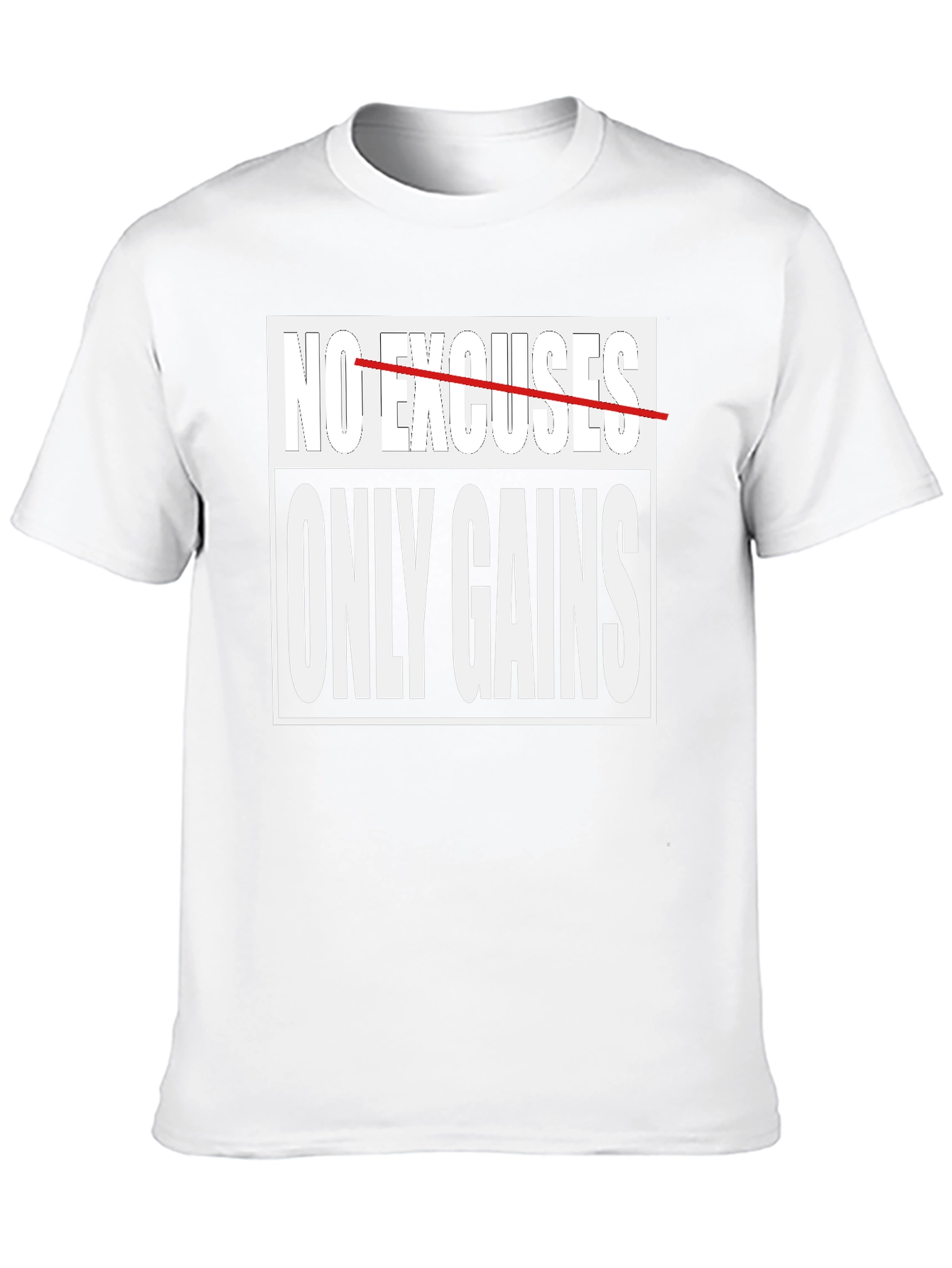 No Excuses Only Gains Graphic T-Shirt