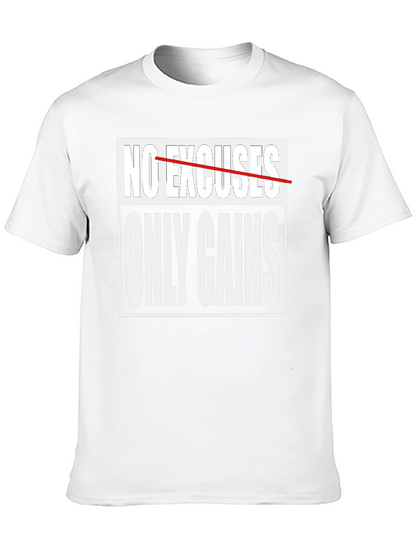 No Excuses Only Gains Graphic T-Shirt