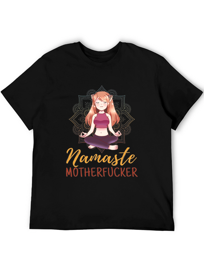 Namaste Yoga Elf Black T-Shirt