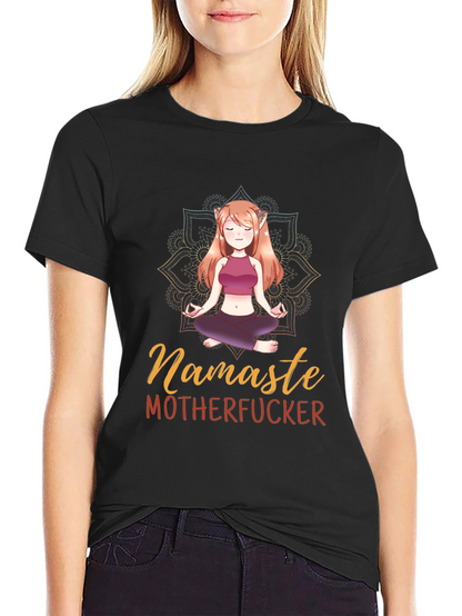 Namaste Yoga Elf Black T-Shirt