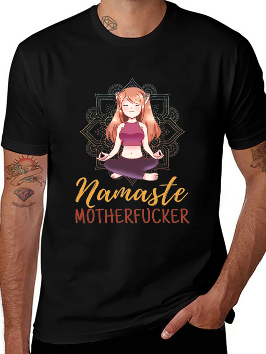 Namaste Yoga Elf Black T-Shirt