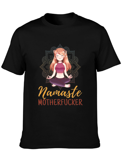 Namaste Yoga Elf Black T-Shirt