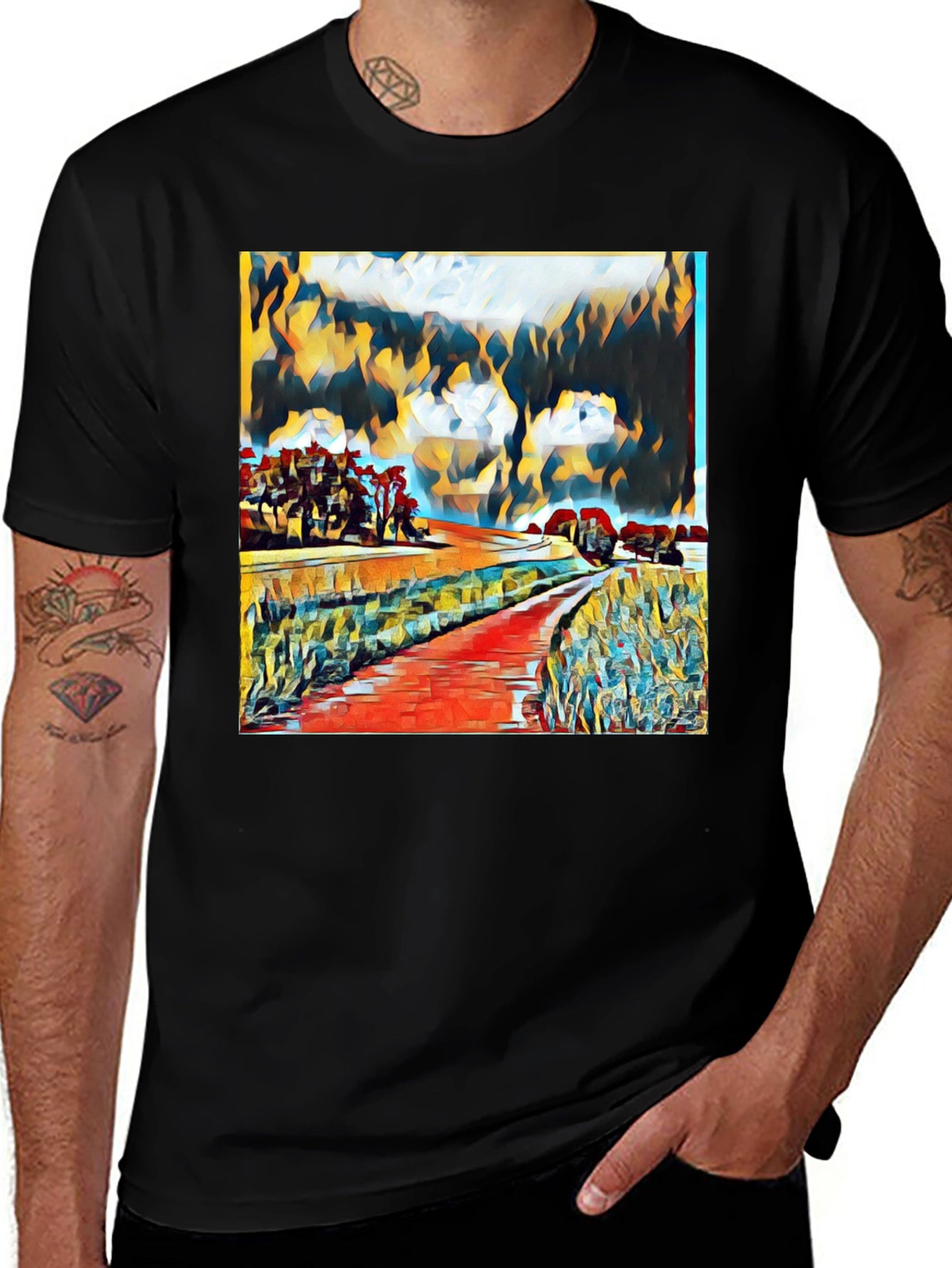 Abstract Landscape Graphic Tee