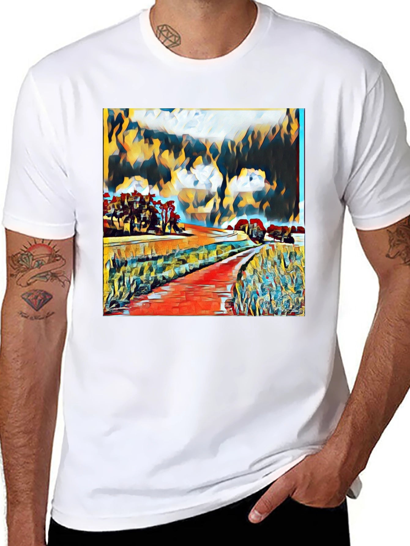 Abstract Landscape Graphic Tee