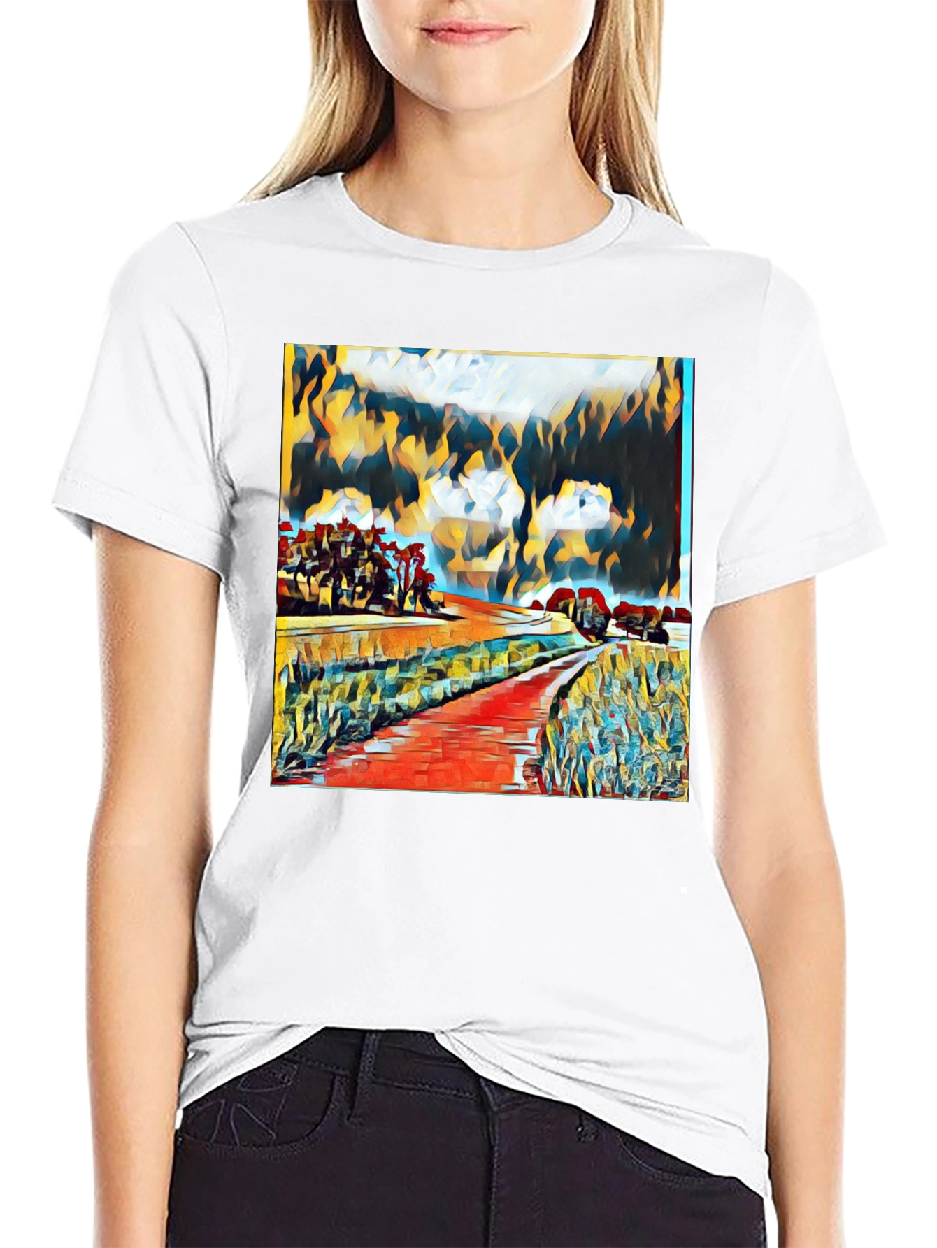 Abstract Landscape Graphic Tee