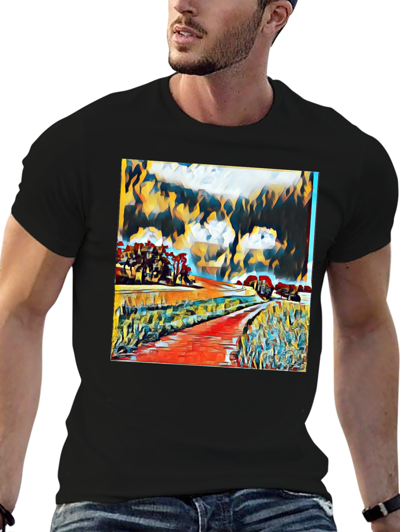 Abstract Landscape Graphic Tee
