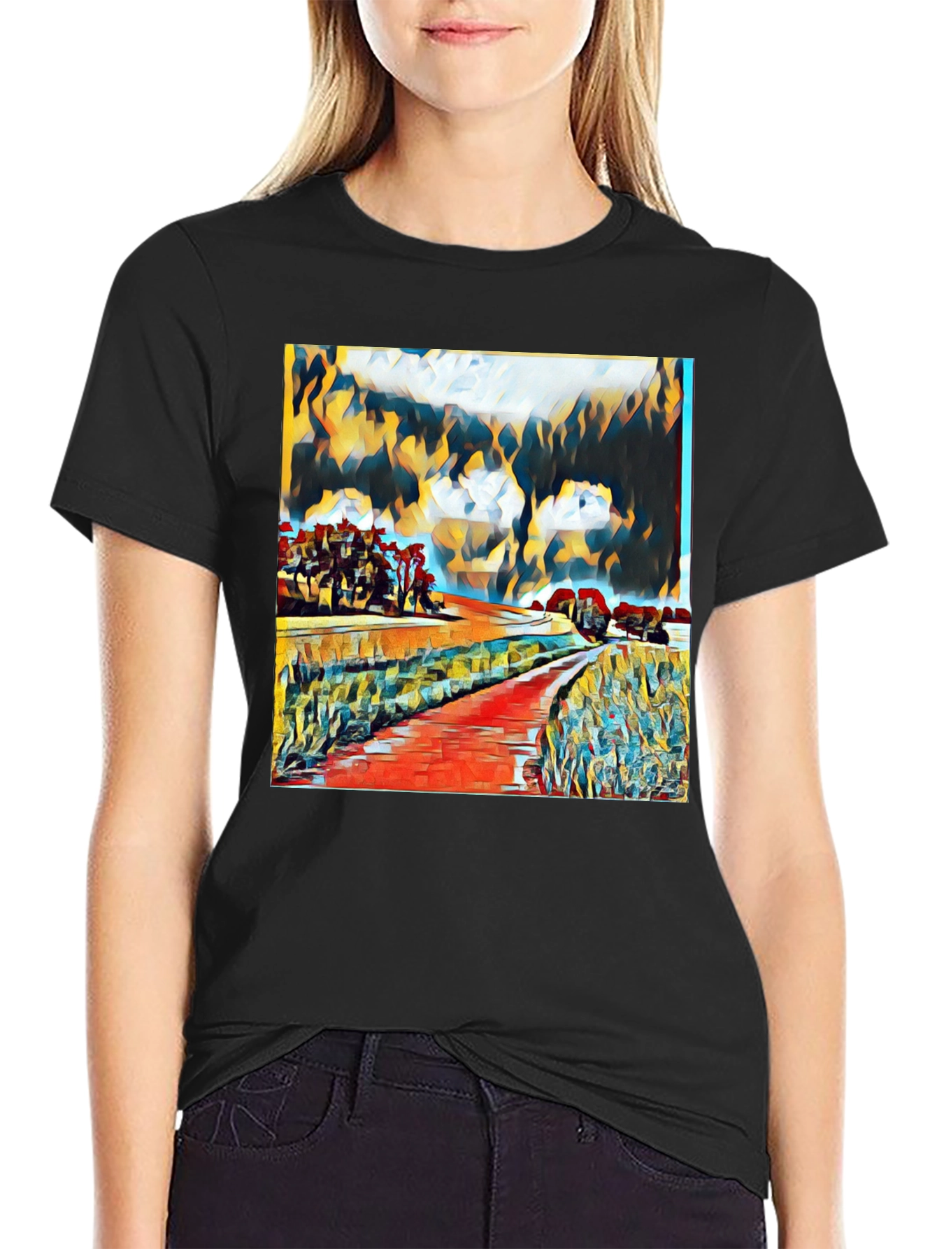 Abstract Landscape Graphic Tee