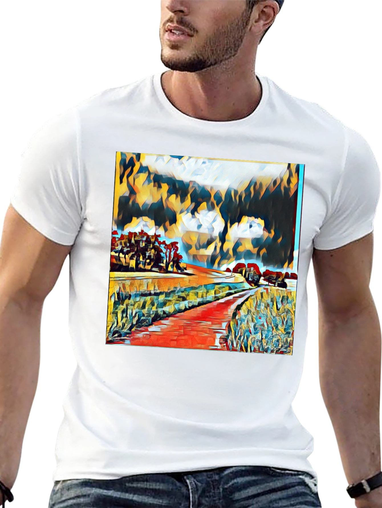 Abstract Landscape Graphic Tee