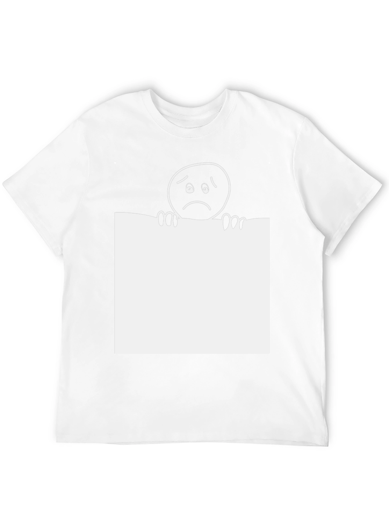 Sad Emoji Graphic Tee - Classic Black