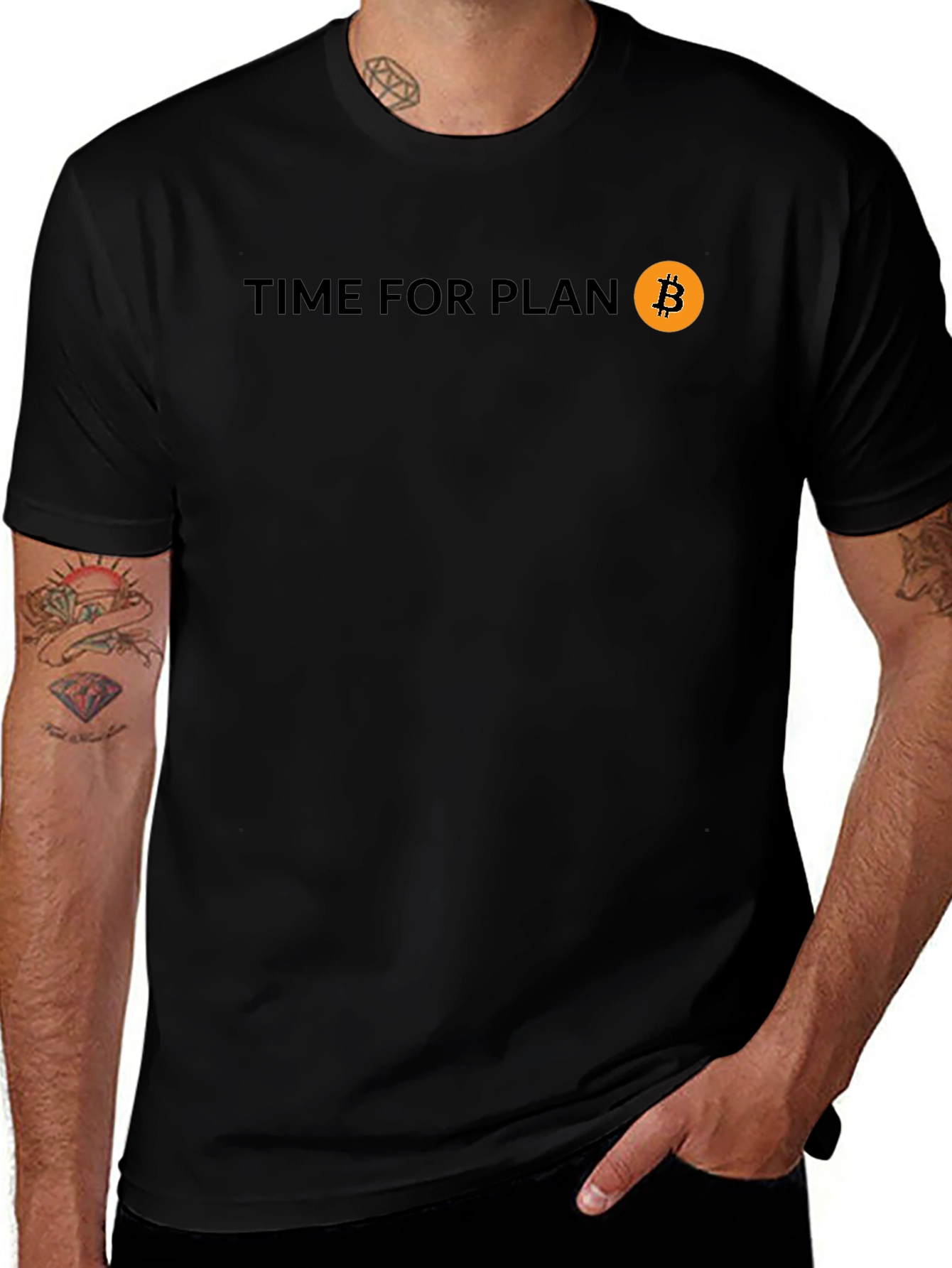 Time For Plan B Bitcoin Black Tee