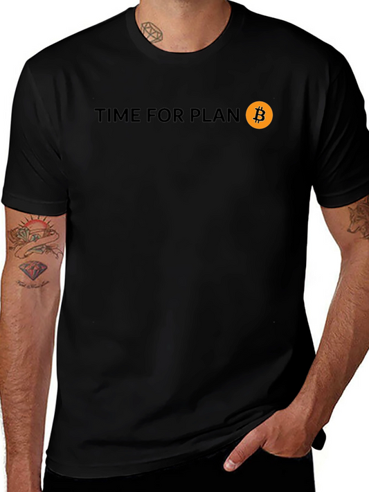 Time For Plan B Bitcoin Black Tee