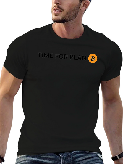 Time For Plan B Bitcoin Black Tee