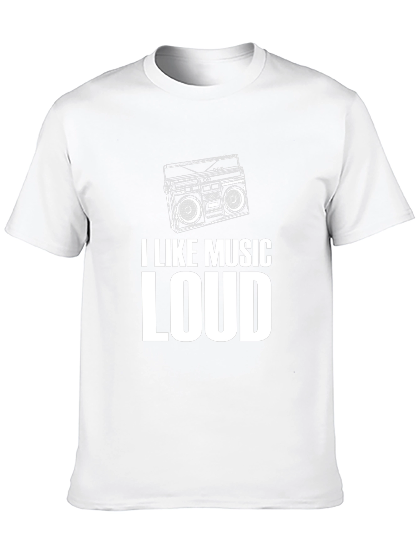 I Like Music Loud Black Graphic T-Shirt