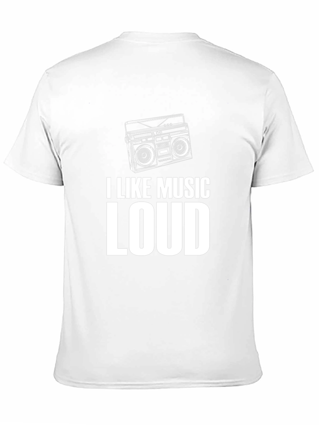 I Like Music Loud Black Graphic T-Shirt