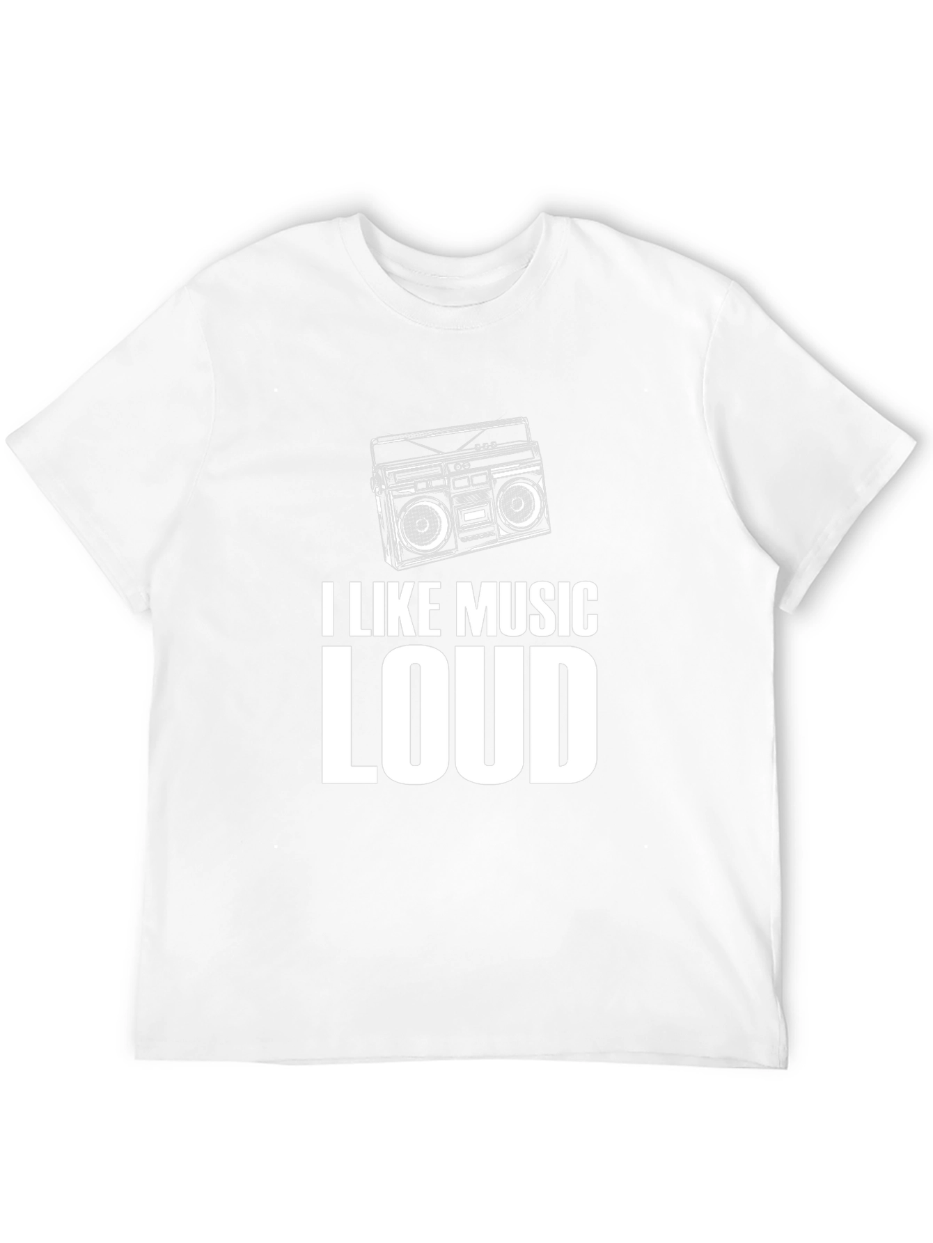I Like Music Loud Black Graphic T-Shirt