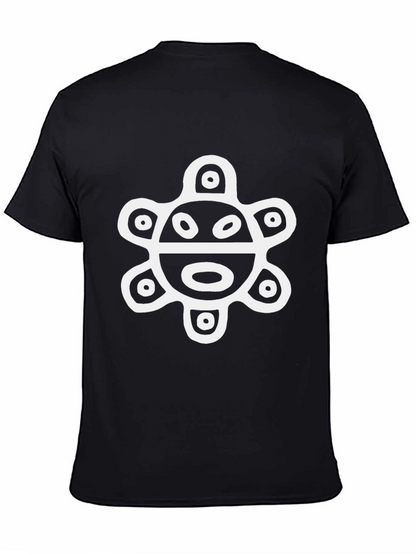 Black T-Shirt with Ancient Turtle Design
