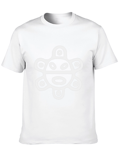 Black T-Shirt with Ancient Turtle Design