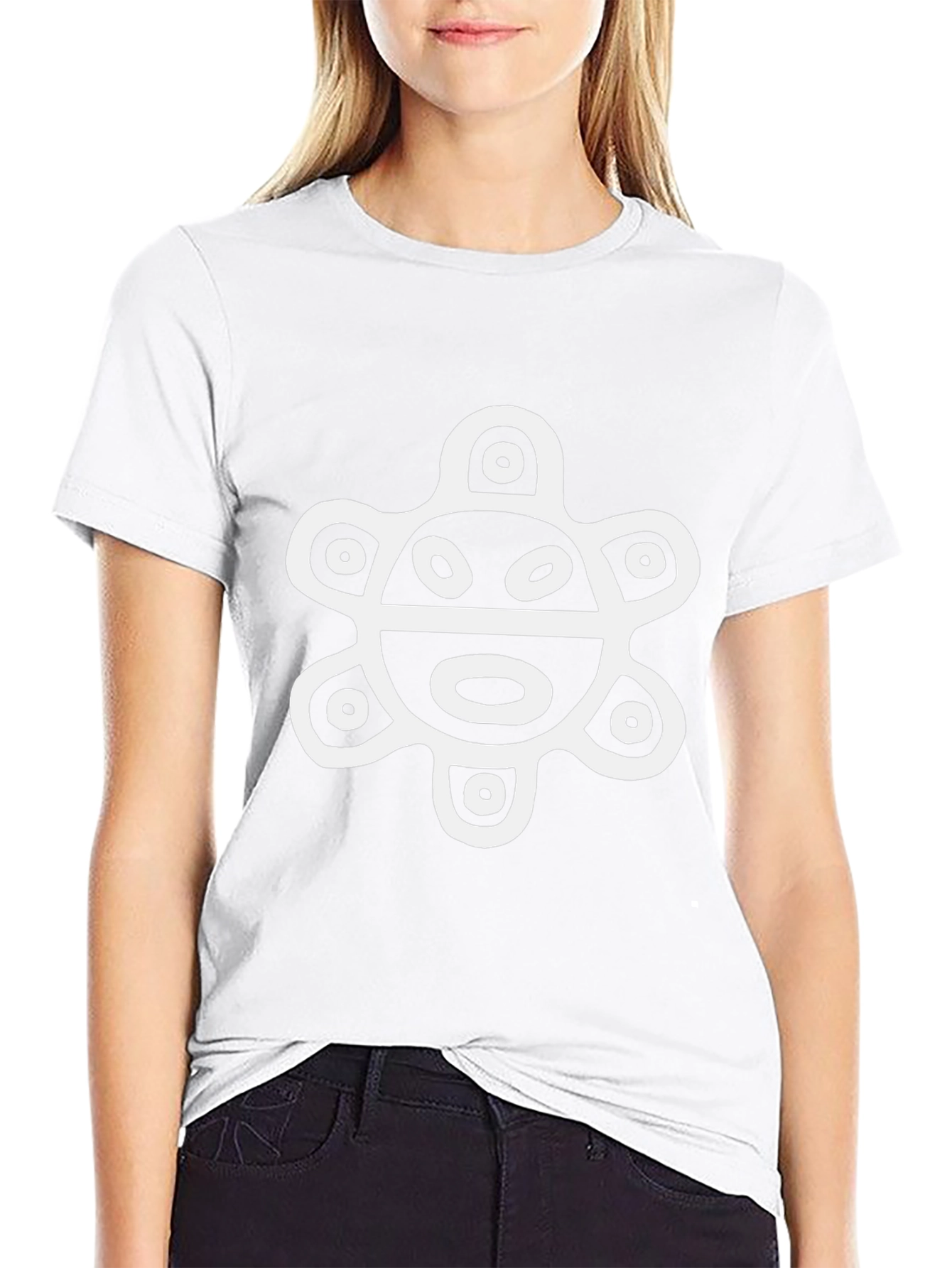 Black T-Shirt with Ancient Turtle Design