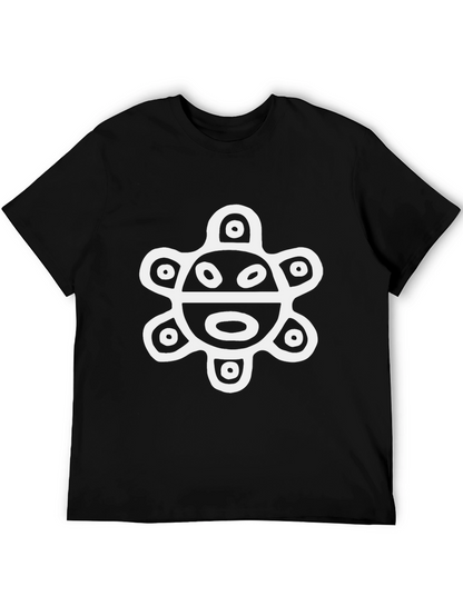 Black T-Shirt with Ancient Turtle Design