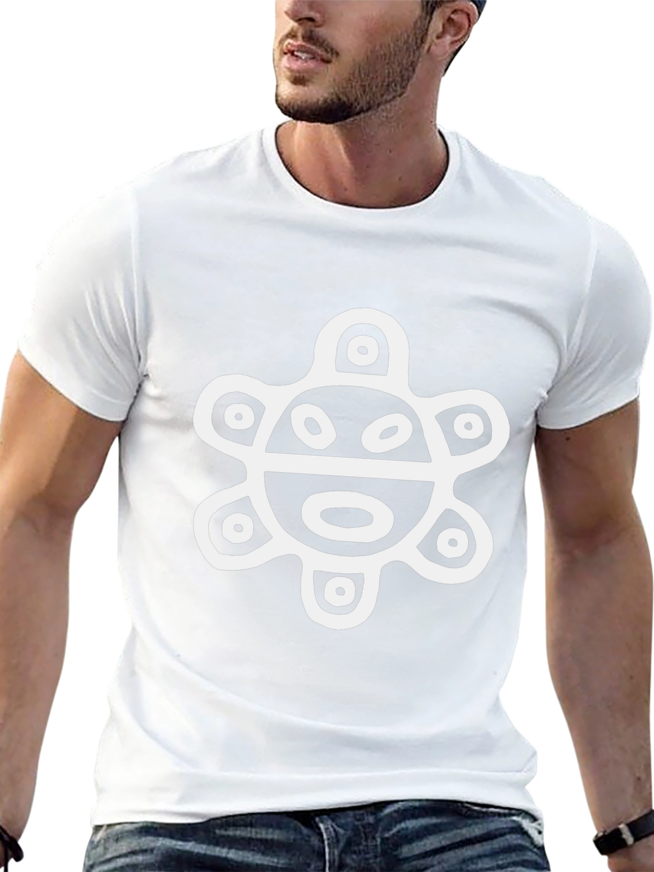 Black T-Shirt with Ancient Turtle Design