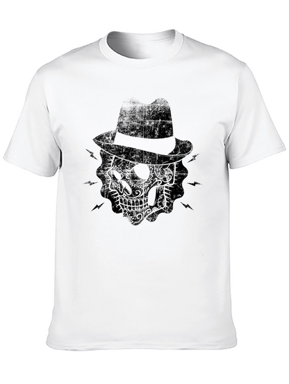 Skull Fedora Black T-Shirt