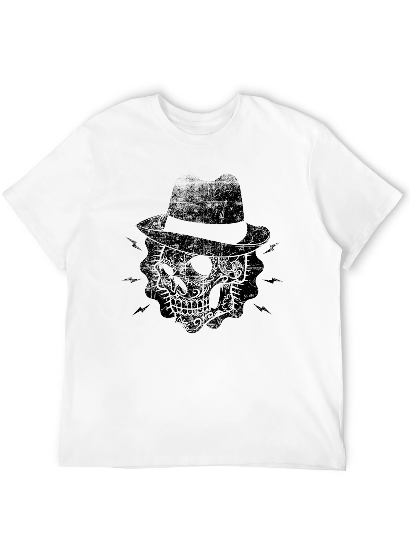 Skull Fedora Black T-Shirt