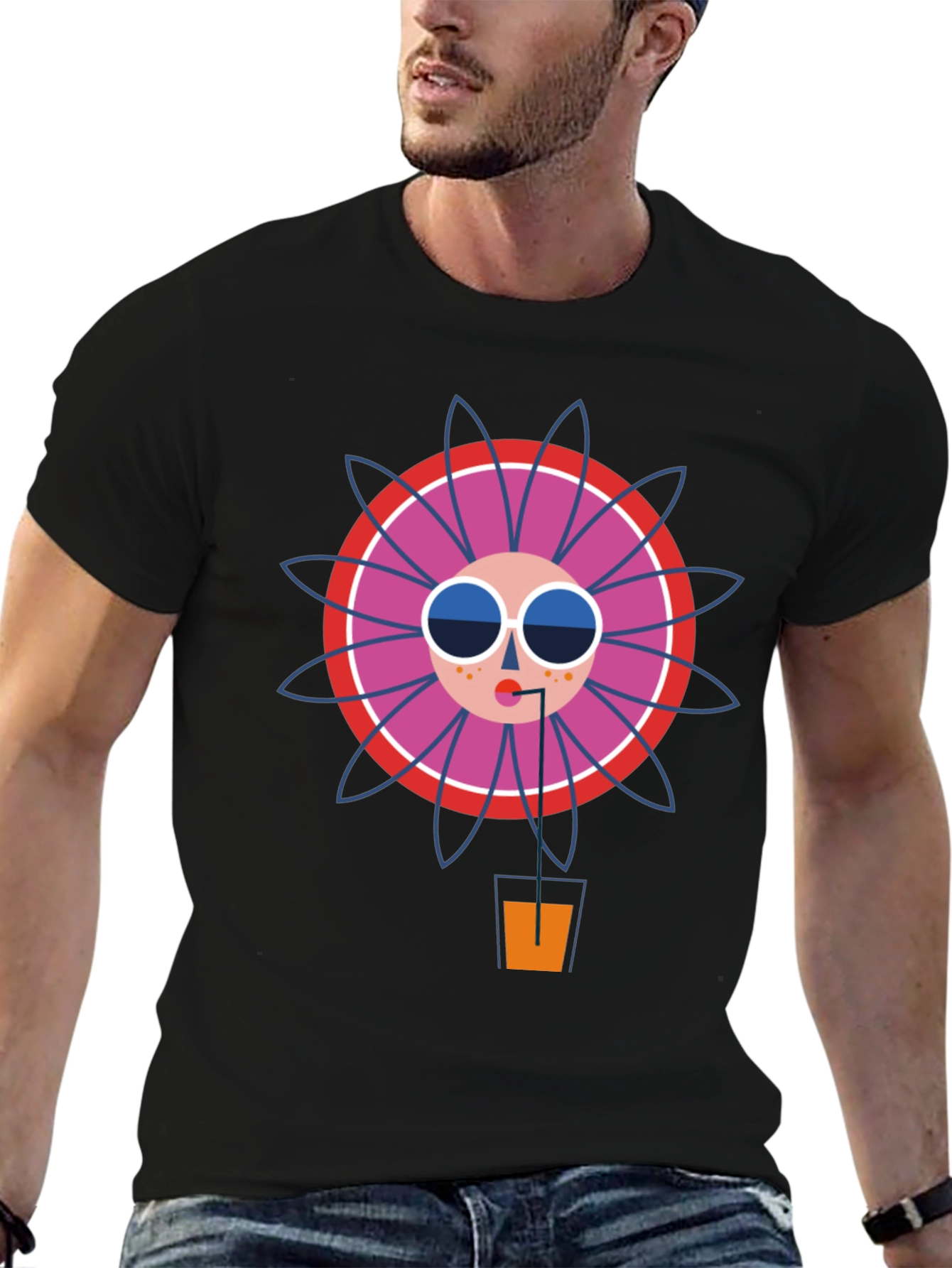 Funky Graphic Tee - Cool Drink Design