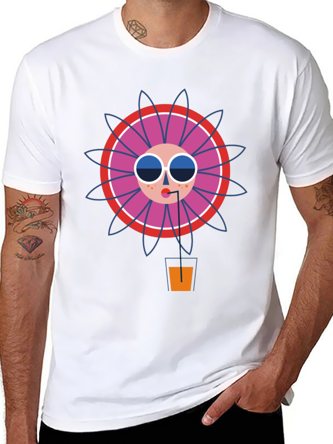 Funky Graphic Tee - Cool Drink Design