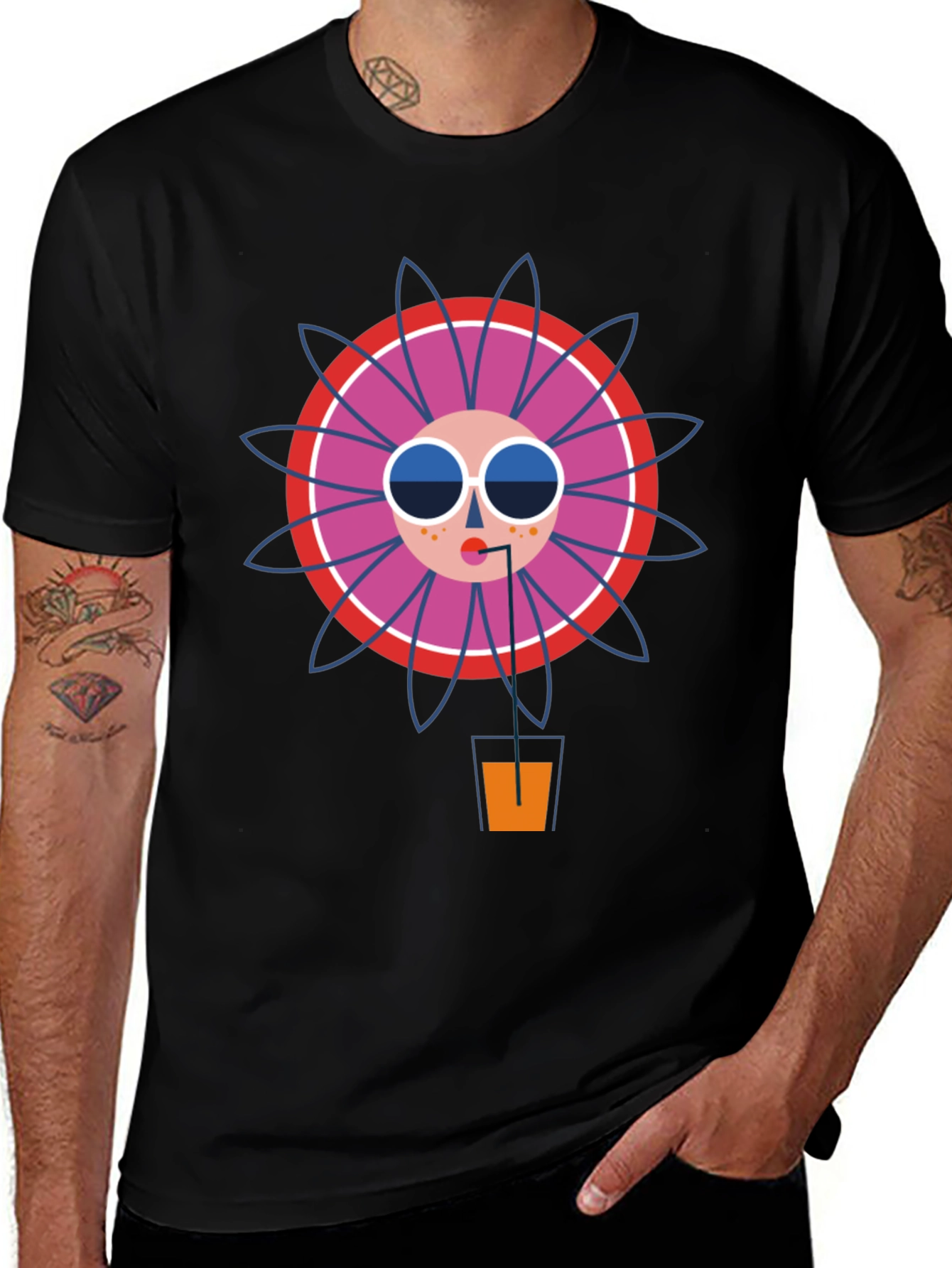 Funky Graphic Tee - Cool Drink Design